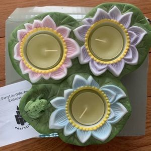 New Partylite tea lite lily pad